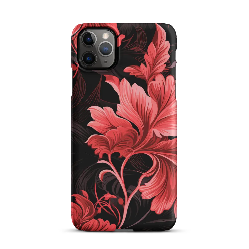 Tropical Elegance in Red | Phone Case |  11 Pro Max | Snap Case | Matte