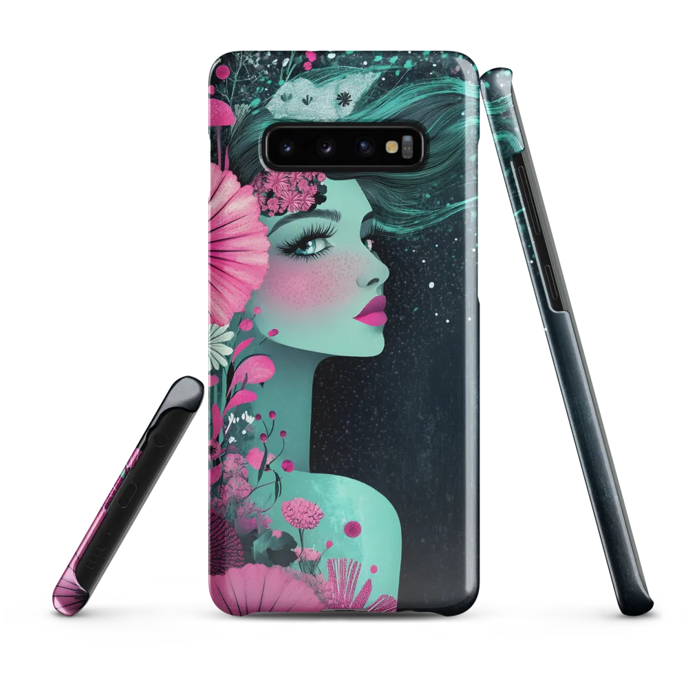 Floral Harmony: Portrait of Serenity | Phone Case |  S10 Plus | Snap Case | Glossy