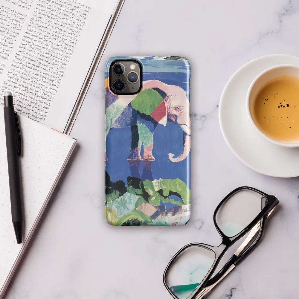 Serenity in Color: The Elephants of Reflection | Phone Case |  11 Pro Max | Snap Case | Glossy