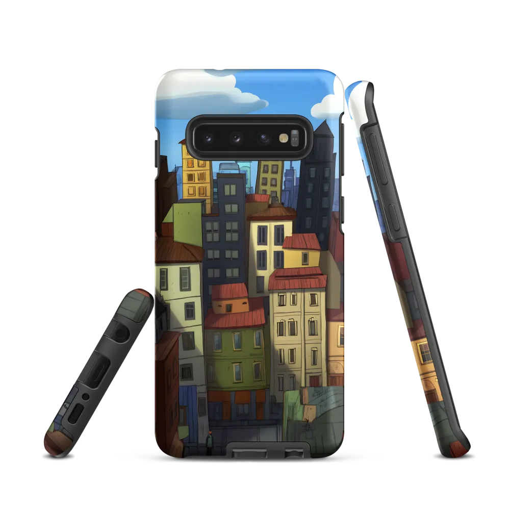 Urban Symphony: A Colorful Cityscape | Phone Case |  S10 | Tough Case | Matte