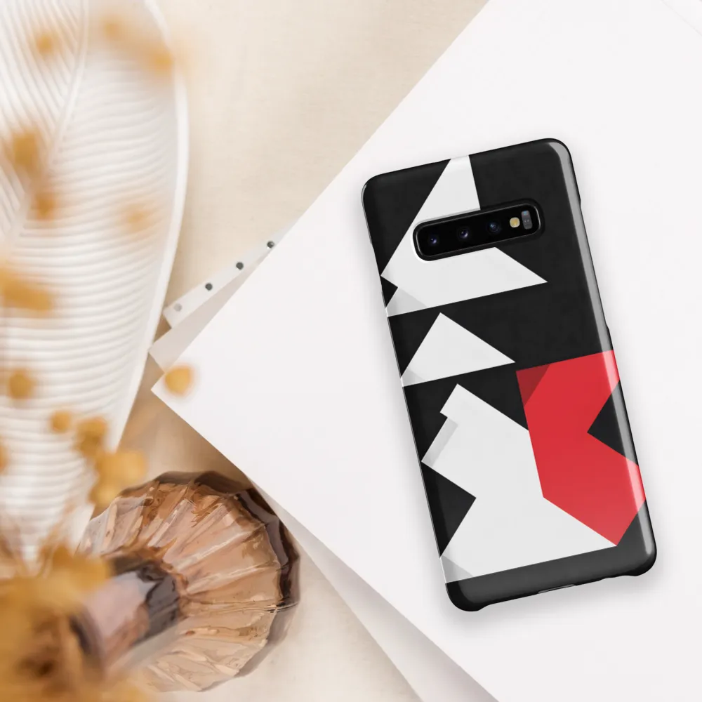 Geometric Symphony in Contrast | Phone Case |  S10 Plus | Snap Case | Glossy