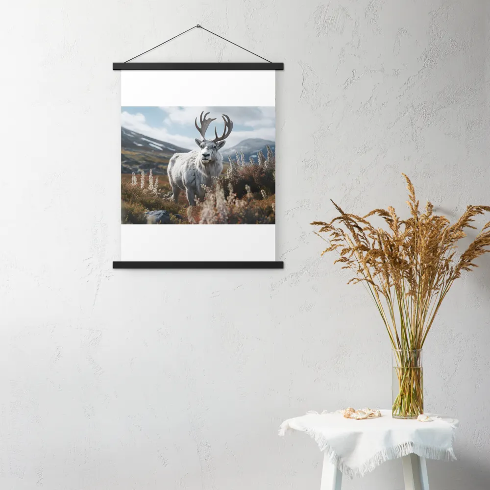 Majestic Harmony: The Reindeer in Nature | Poster With Black Wood Hanger | 18″×24″