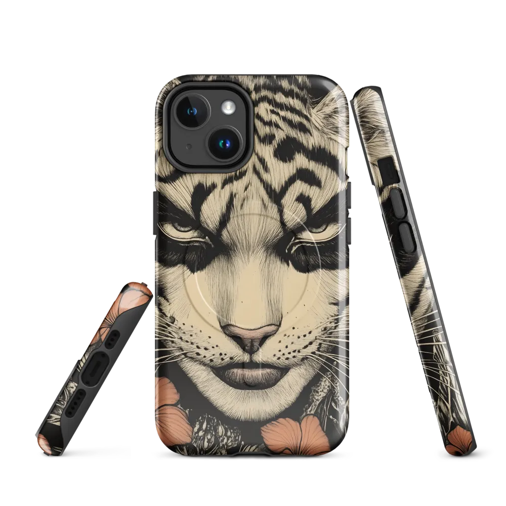 Feline Majesty: The Human-Leopard Connection | Phone Case |  14 | MagSafe® Tough Case | Glossy