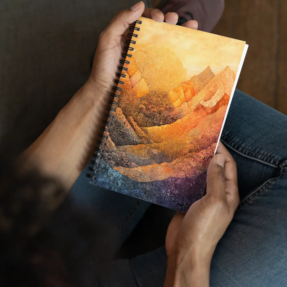 Serene Peaks of Color | Spiral Notebook