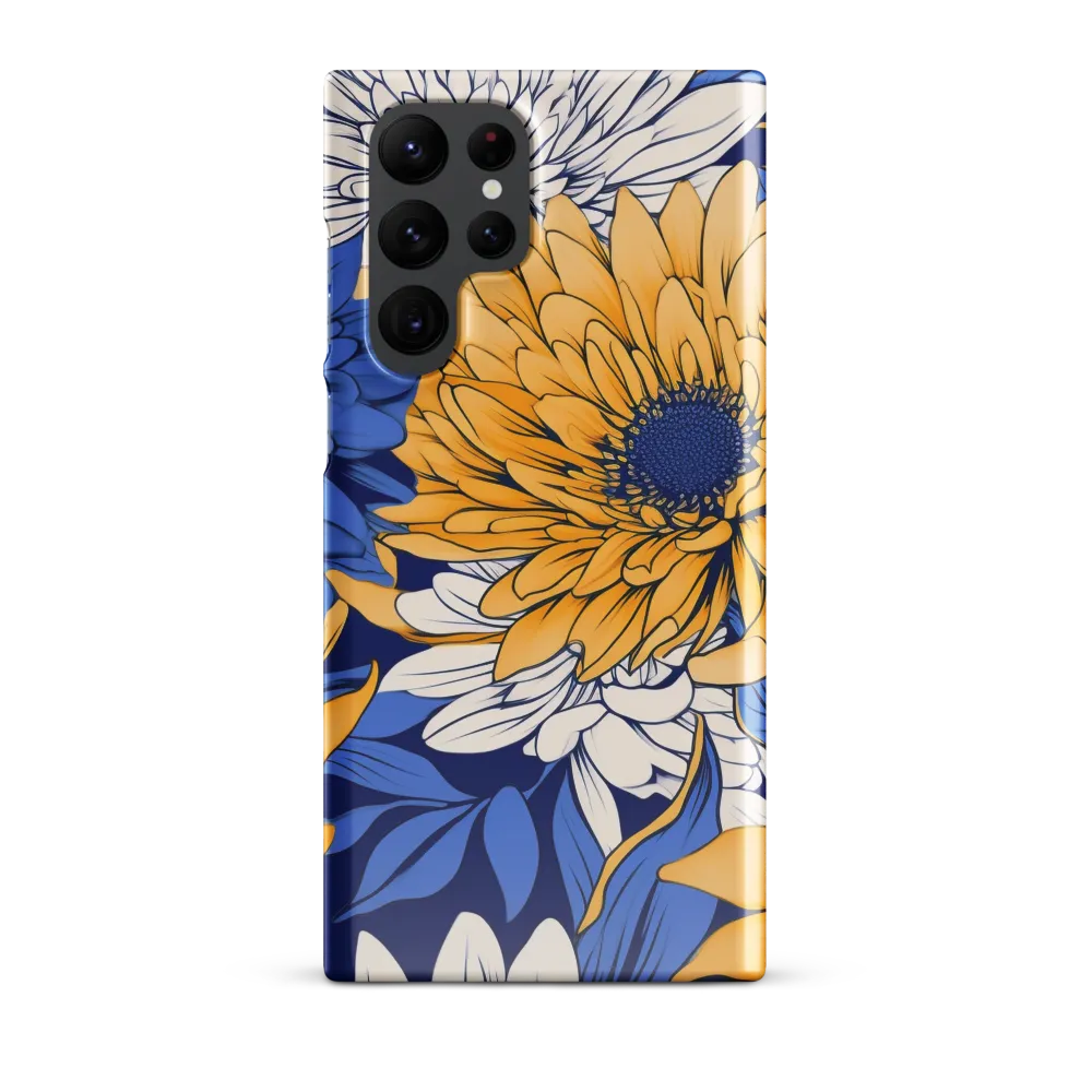 Floral Harmony in Blue and Yellow