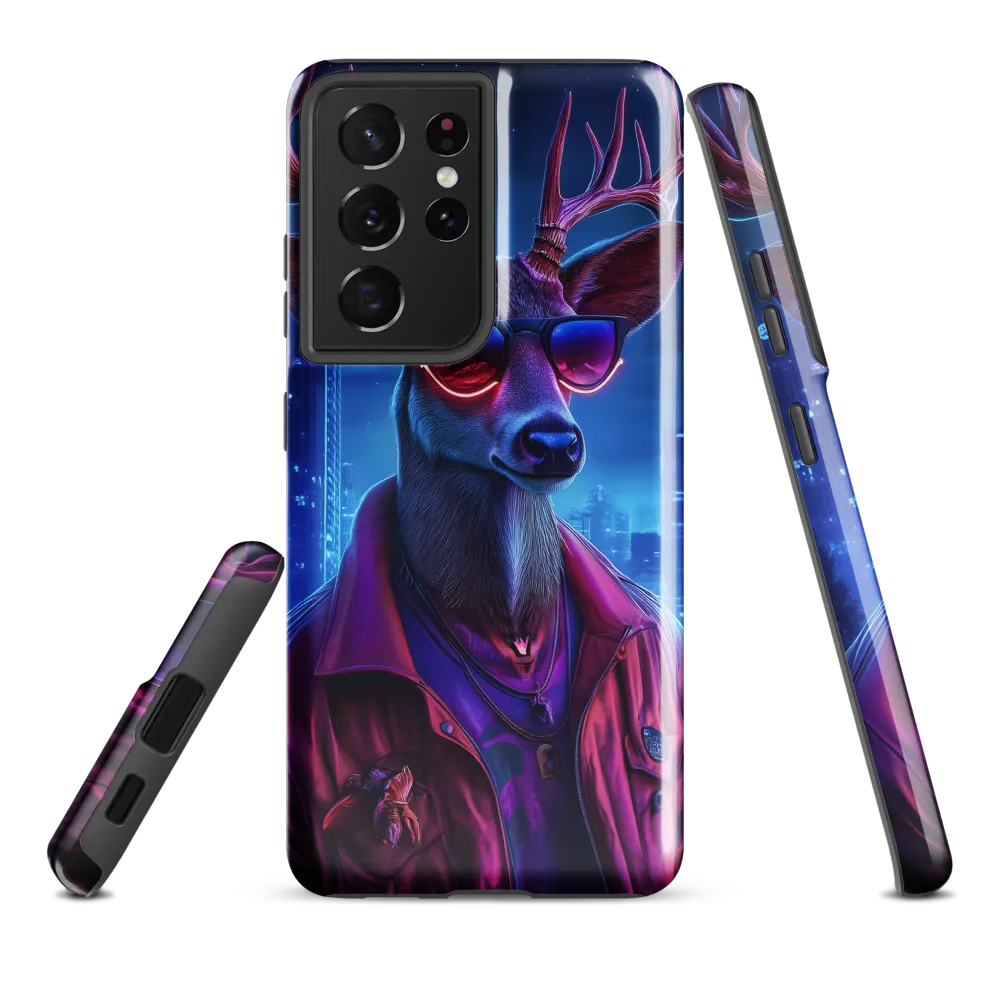 Urban Serenade: The Cool Deer | Phone Case |  S21 Ultra | Tough Case | Glossy