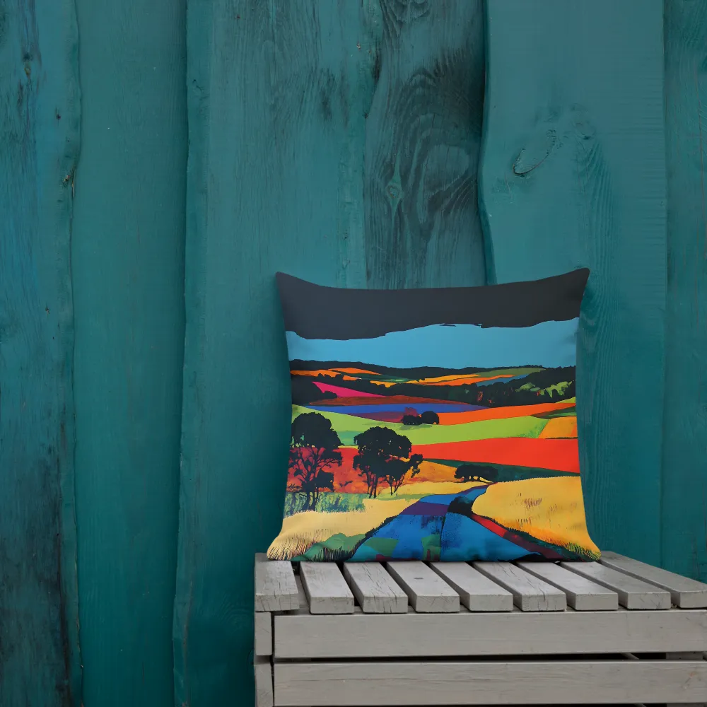 Vibrant Countryside | Pillow | 18″×18″