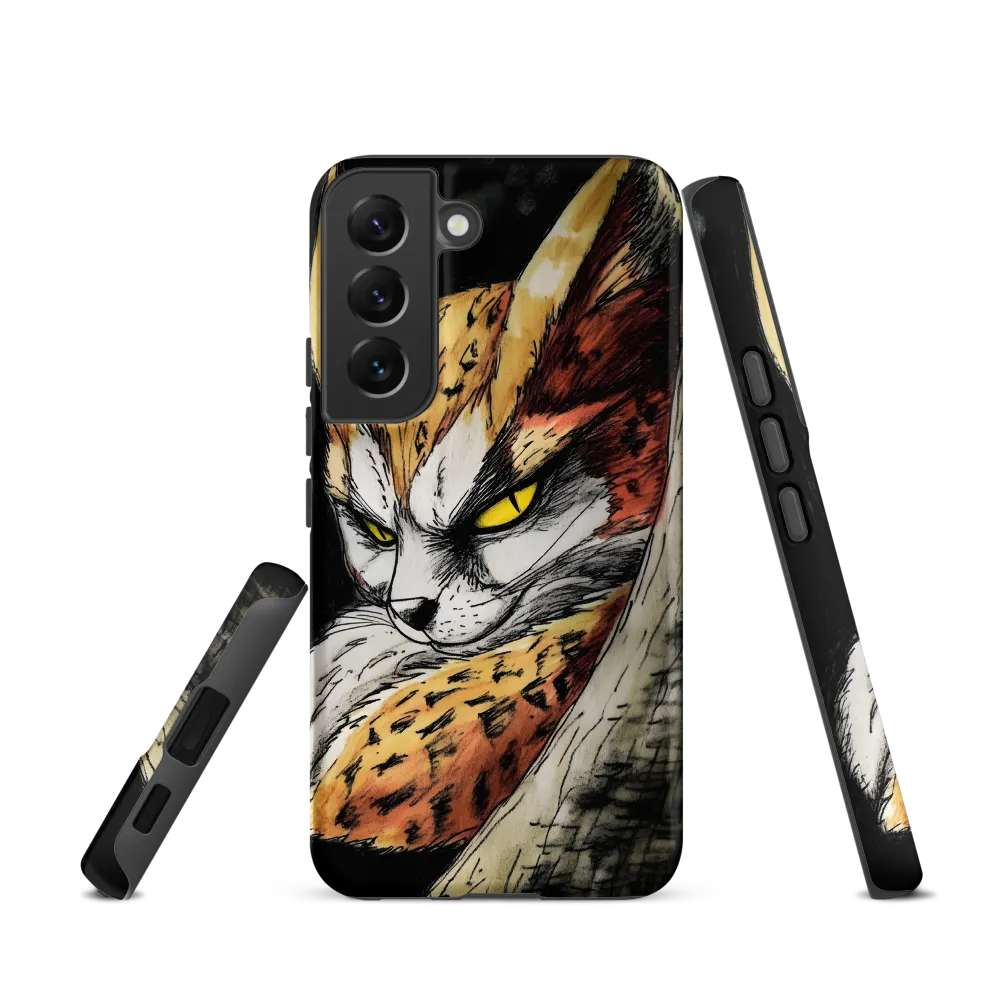 Fierce Gaze of the Wild Cat