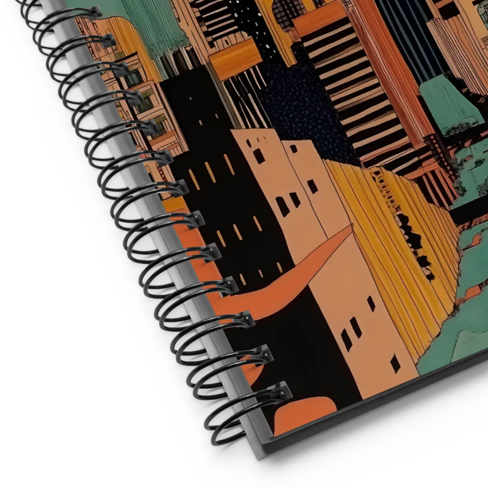 Urban Symphony in Ink | Spiral Notebook