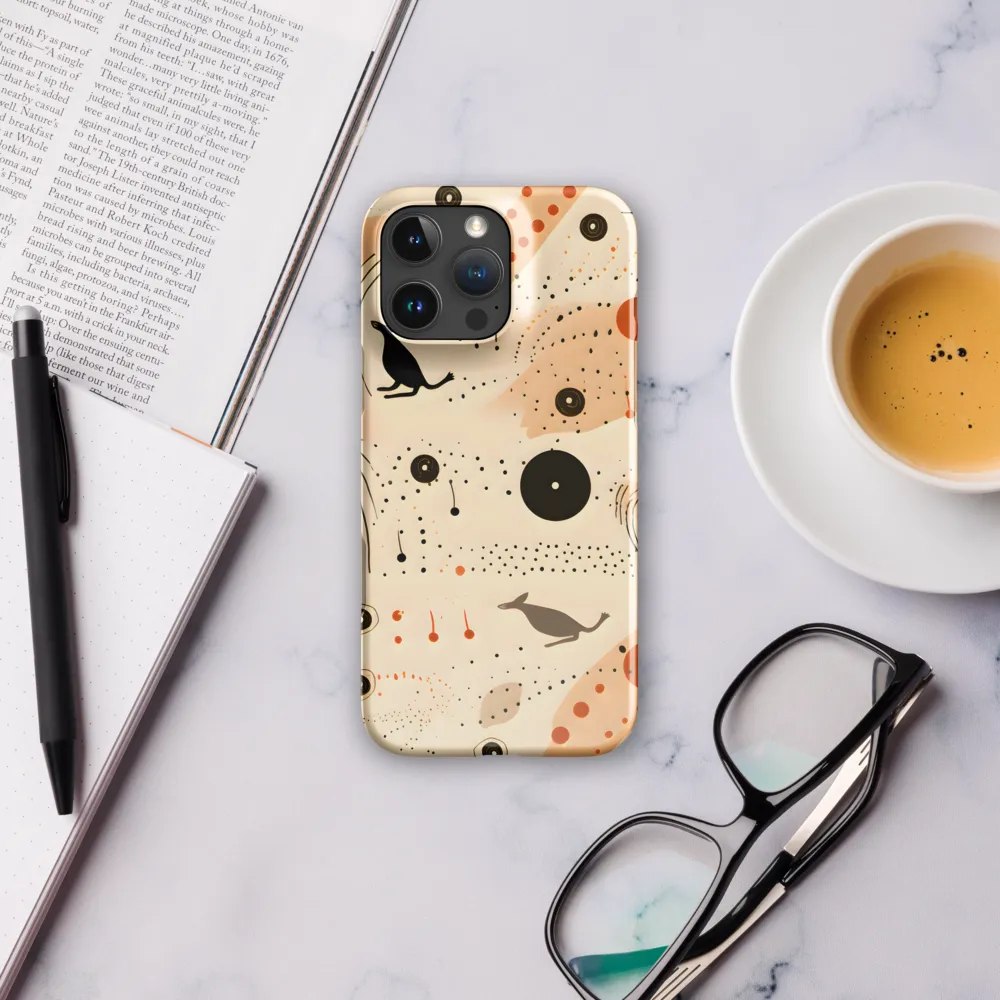 Playful Patterns in Earth Tones | Phone Case |  16 Pro Max | Snap Case | Glossy