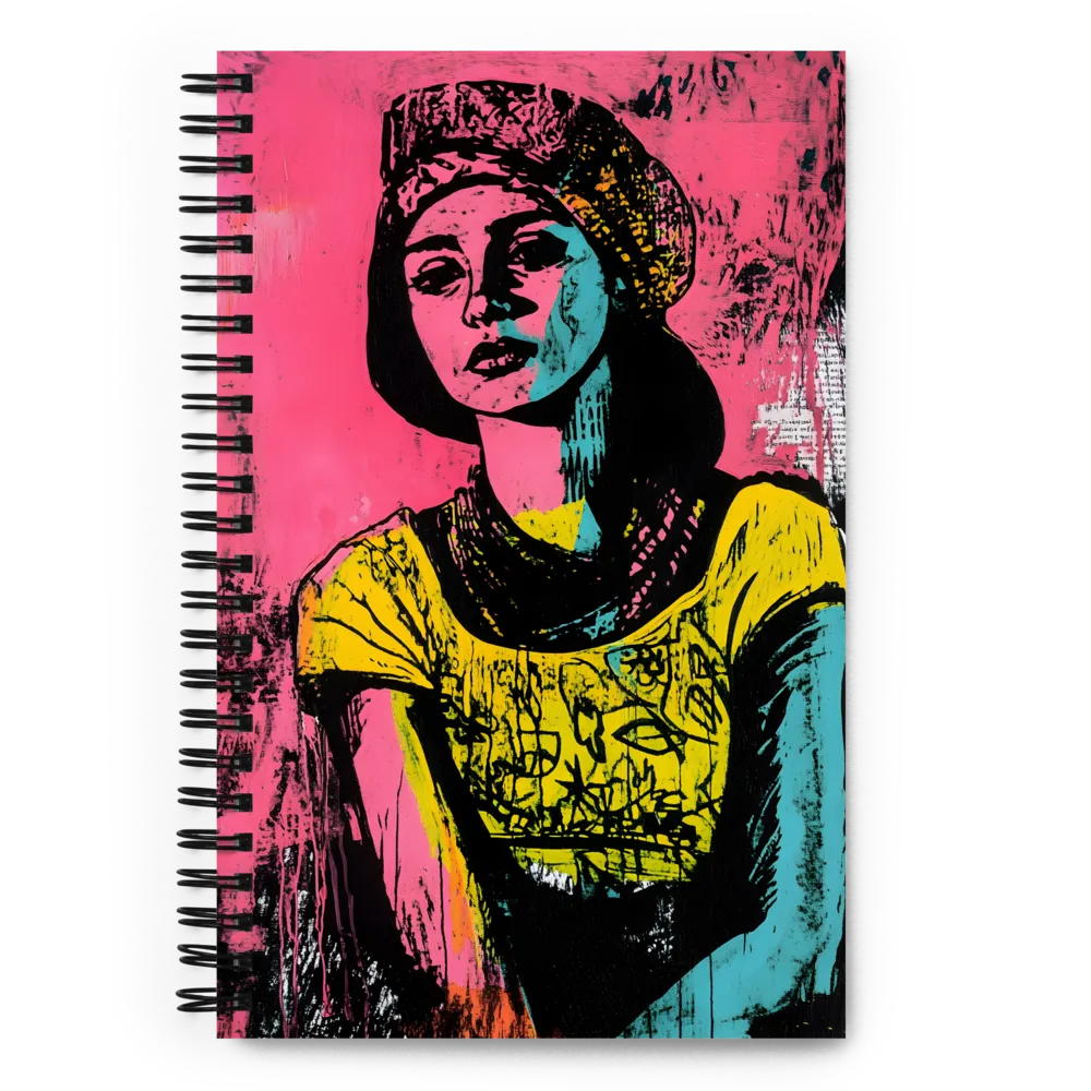 Urban Elegance: A Graffiti Portrait | Spiral Notebook