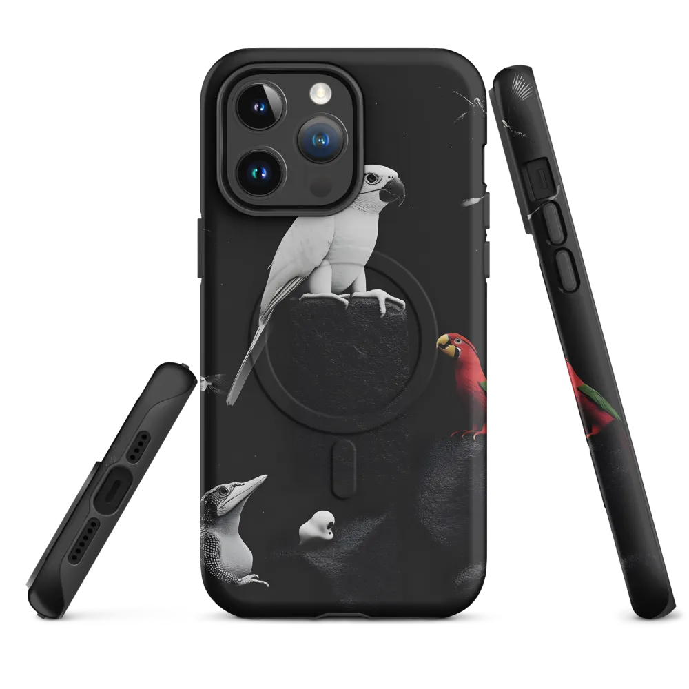 Harmony in Monochrome: A Surreal Assembly of Nature | Phone Case |  14 Pro Max | MagSafe® Tough Case | Matte
