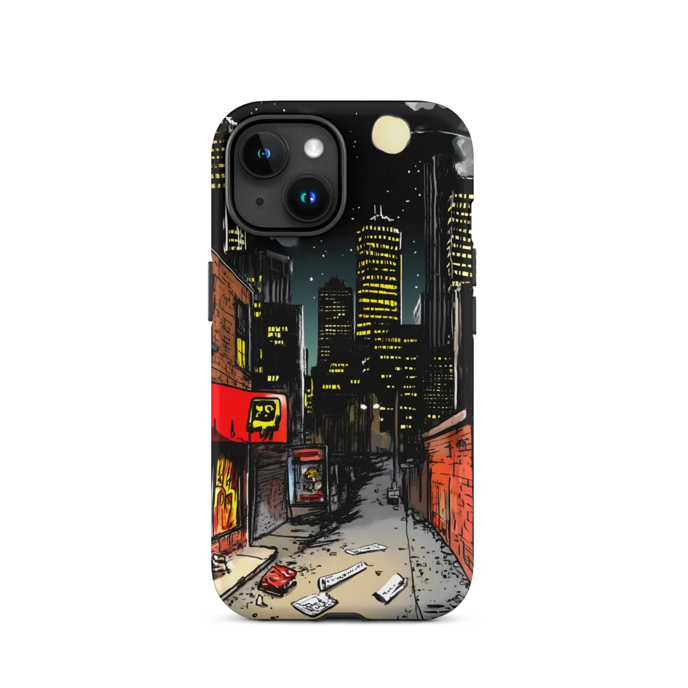 Nocturnal Cityscape: The Hidden Alley | Phone Case |  15 | Tough Case | Matte