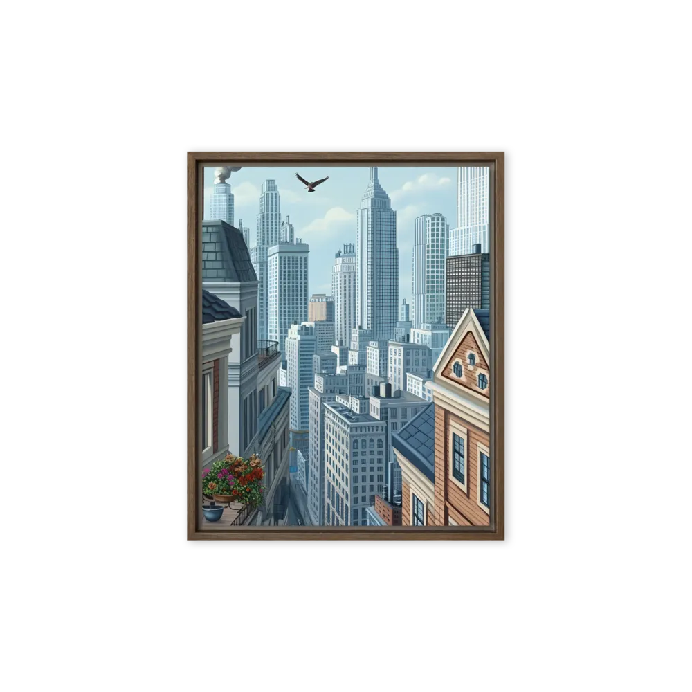 Urban Symphony | Canvas with Brown Frame | 8″×10″