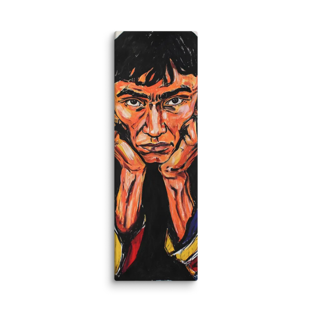 Contemplative Intensity: An Expressionist Portrait