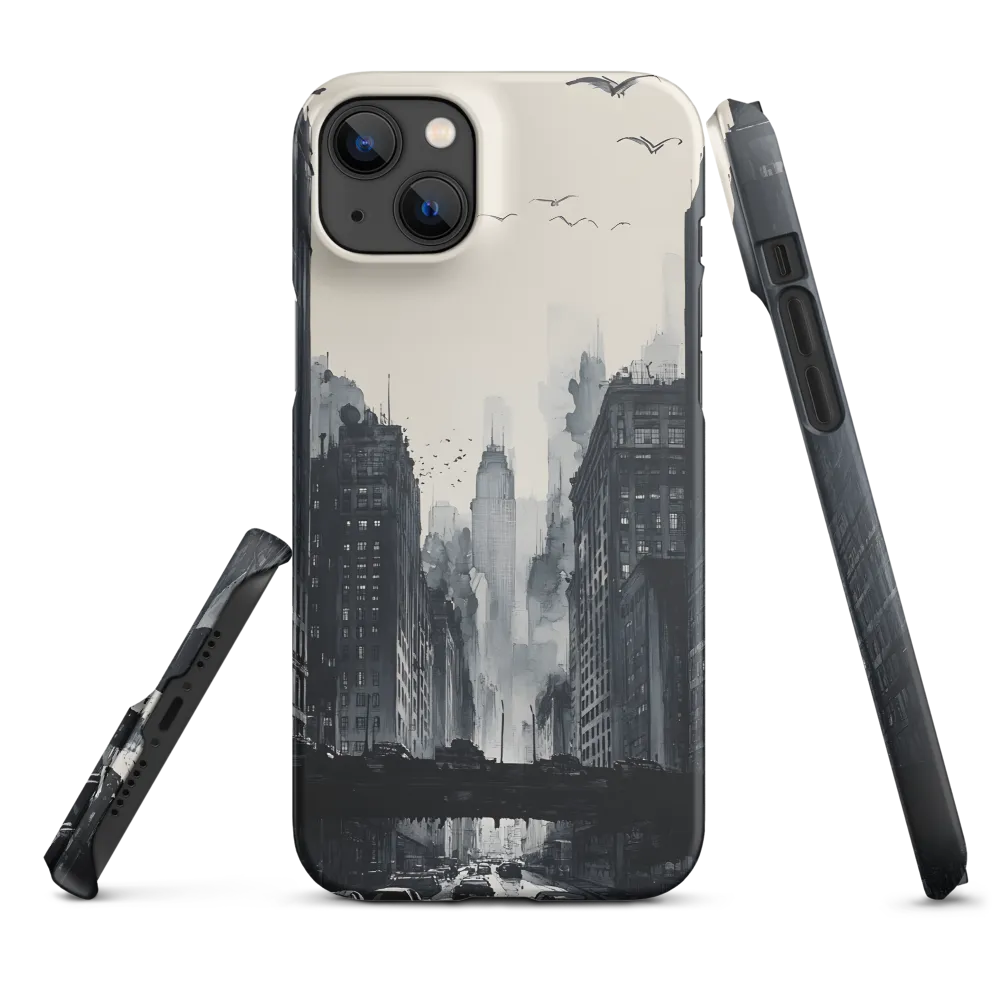 City Whispers: A Monochrome Reflection | Phone Case |  14 Plus | Snap Case | Matte