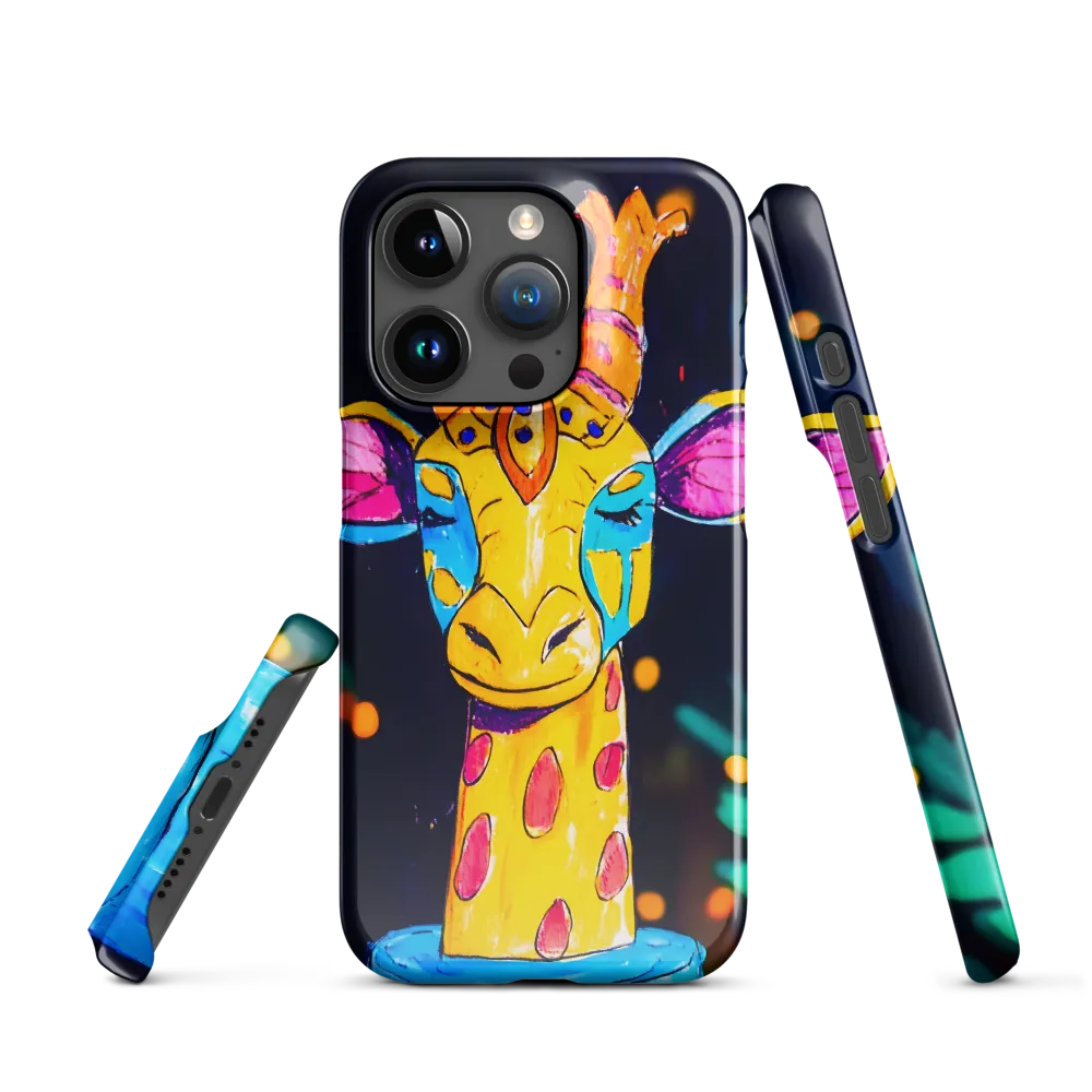 Whimsical Giraffe in Vibrant Colors | Phone Case |  15 Pro | Snap Case | Glossy
