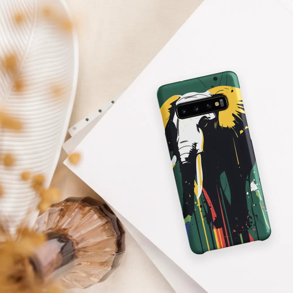 Majestic Minimalism: The Colorful Elephant