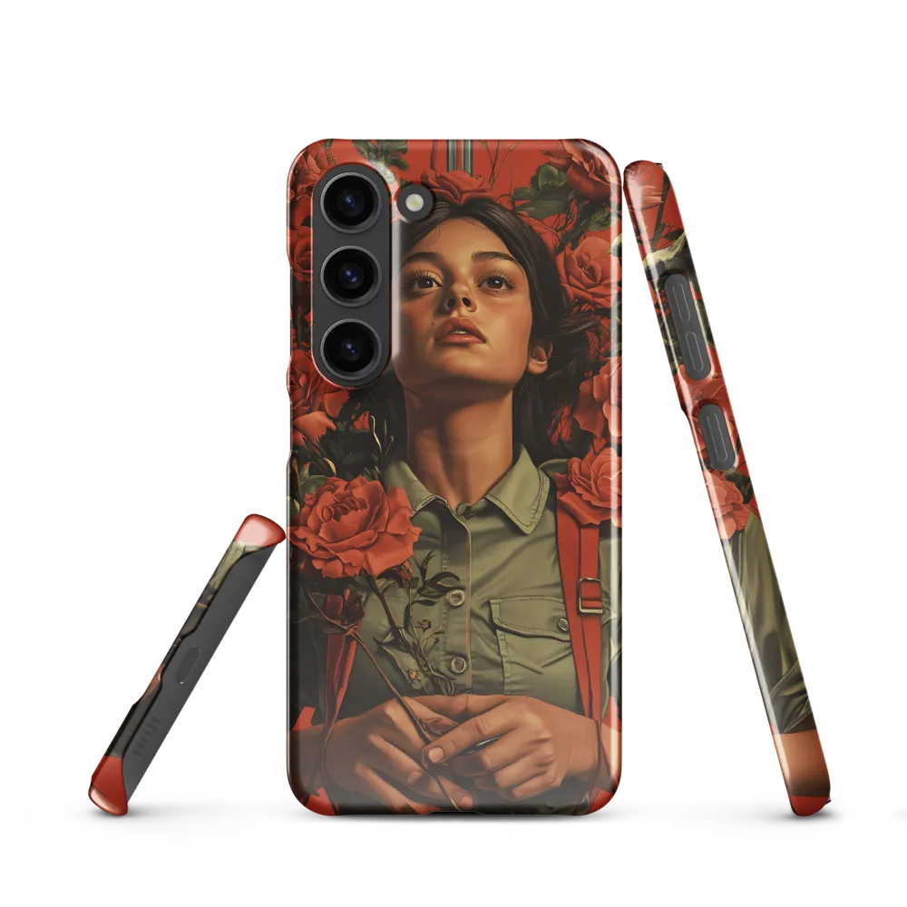 Harmony and Strength: A Portrait Among Roses
