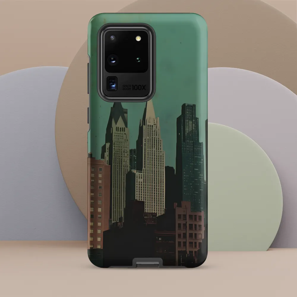 Urban Nostalgia: A Retro Cityscape | Phone Case |  S20 Ultra | Tough Case | Matte