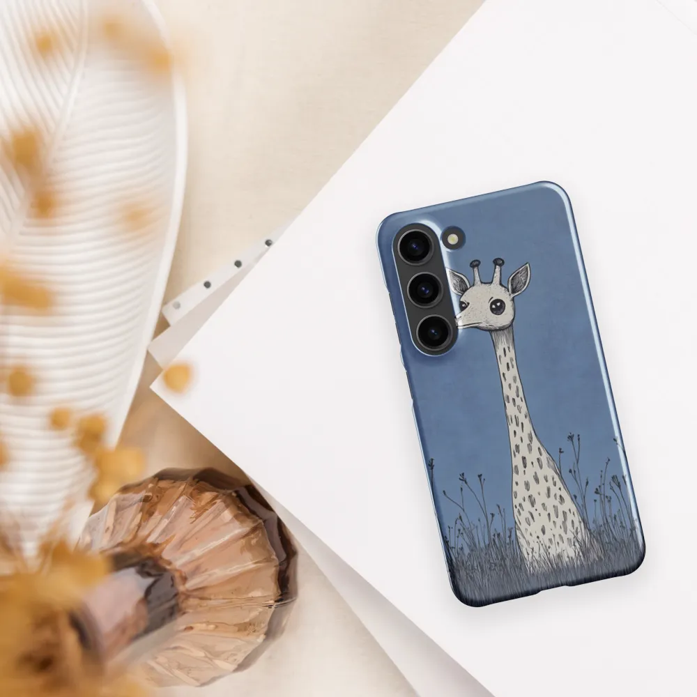 Whimsical Giraffe in Blue
