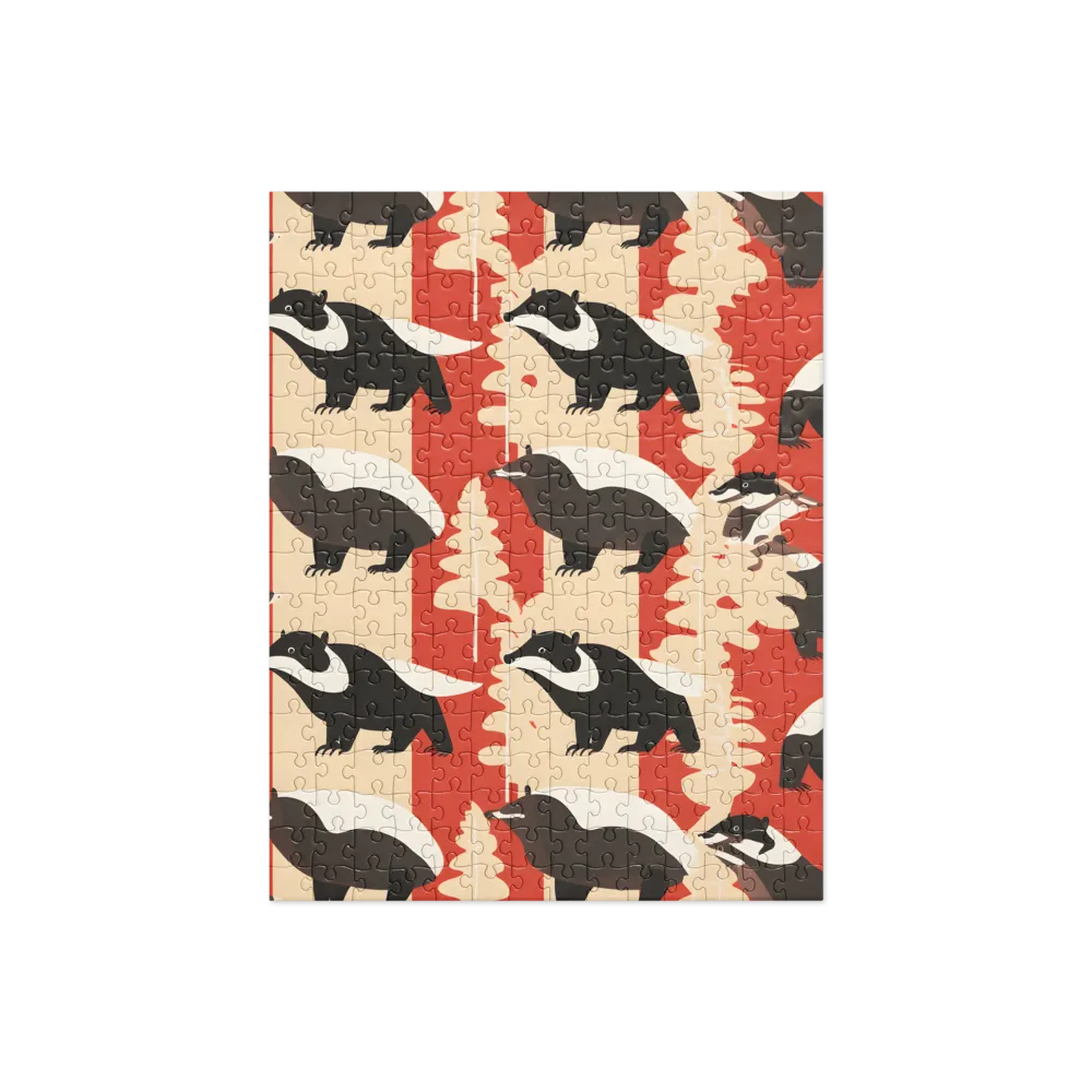 Wildlife Pattern: The Badger Tale | Jigsaw Puzzle | 252/520 pieces