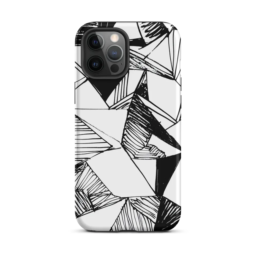 Dynamic Geometry in Ink | Phone Case |  12 Pro Max | Tough Case | Matte