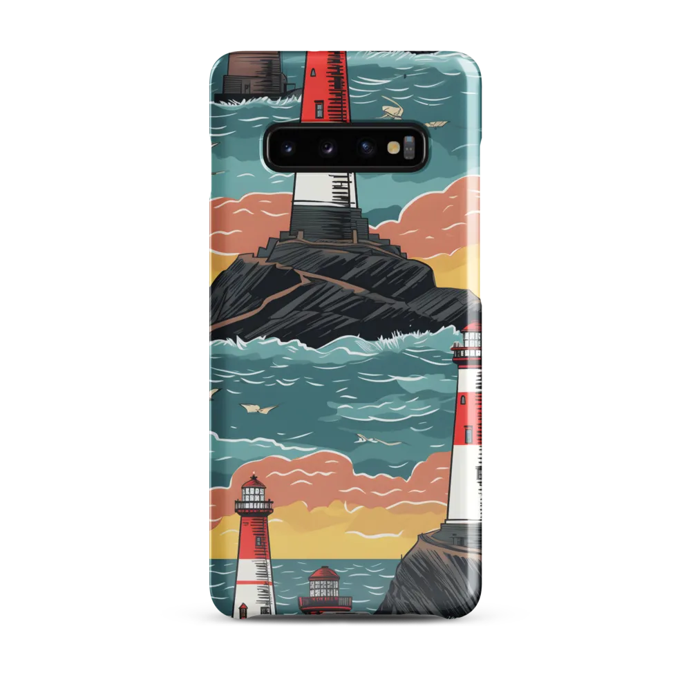 Lighthouses in a Whimsical Ocean | Phone Case |  S10 Plus | Snap Case | Glossy