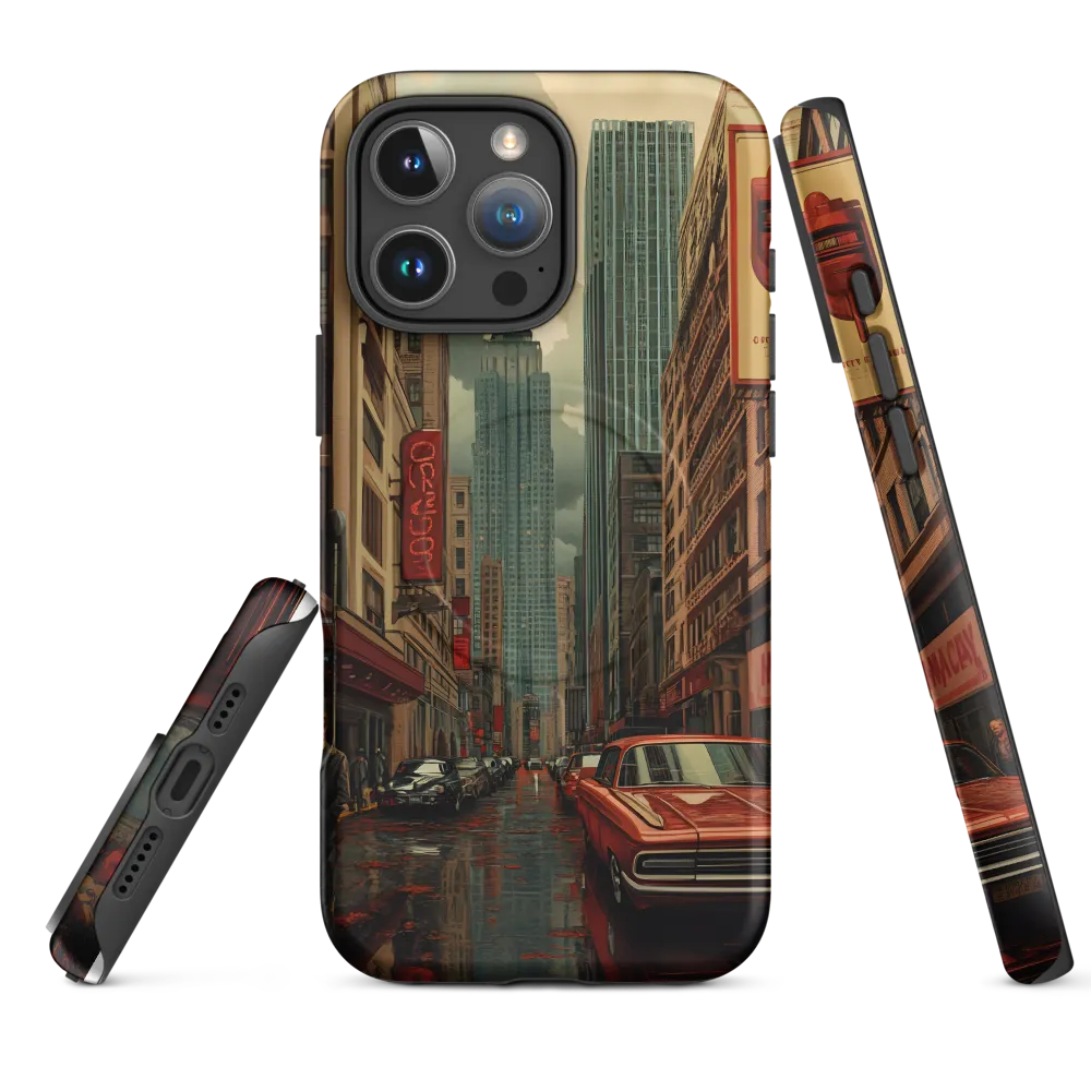 Nostalgic Cityscape: Reflections of a Forgotten Era | Phone Case |  16 Pro Max | MagSafe® Tough Case | Matte