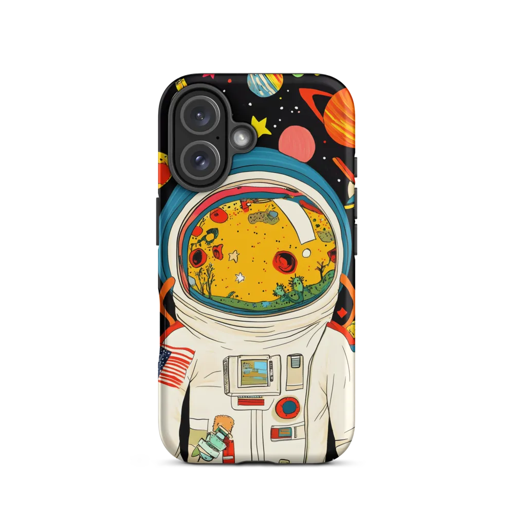 Cosmic Curiosity: Journey Within the Helmet | Phone Case