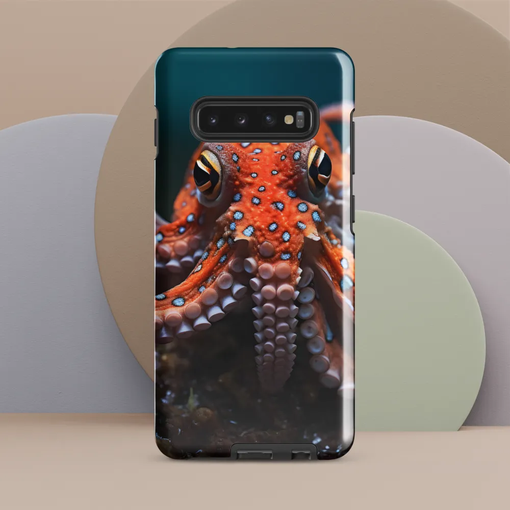 Curiosity of the Deep: The Orange Octopus | Phone Case |  S10 Plus | Tough Case | Glossy