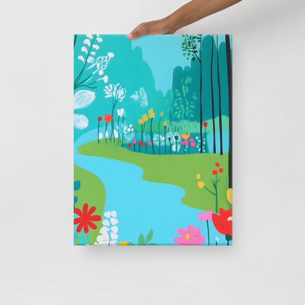 Whispers of Spring: A Colorful Retreat | Canvas | 18″×24″