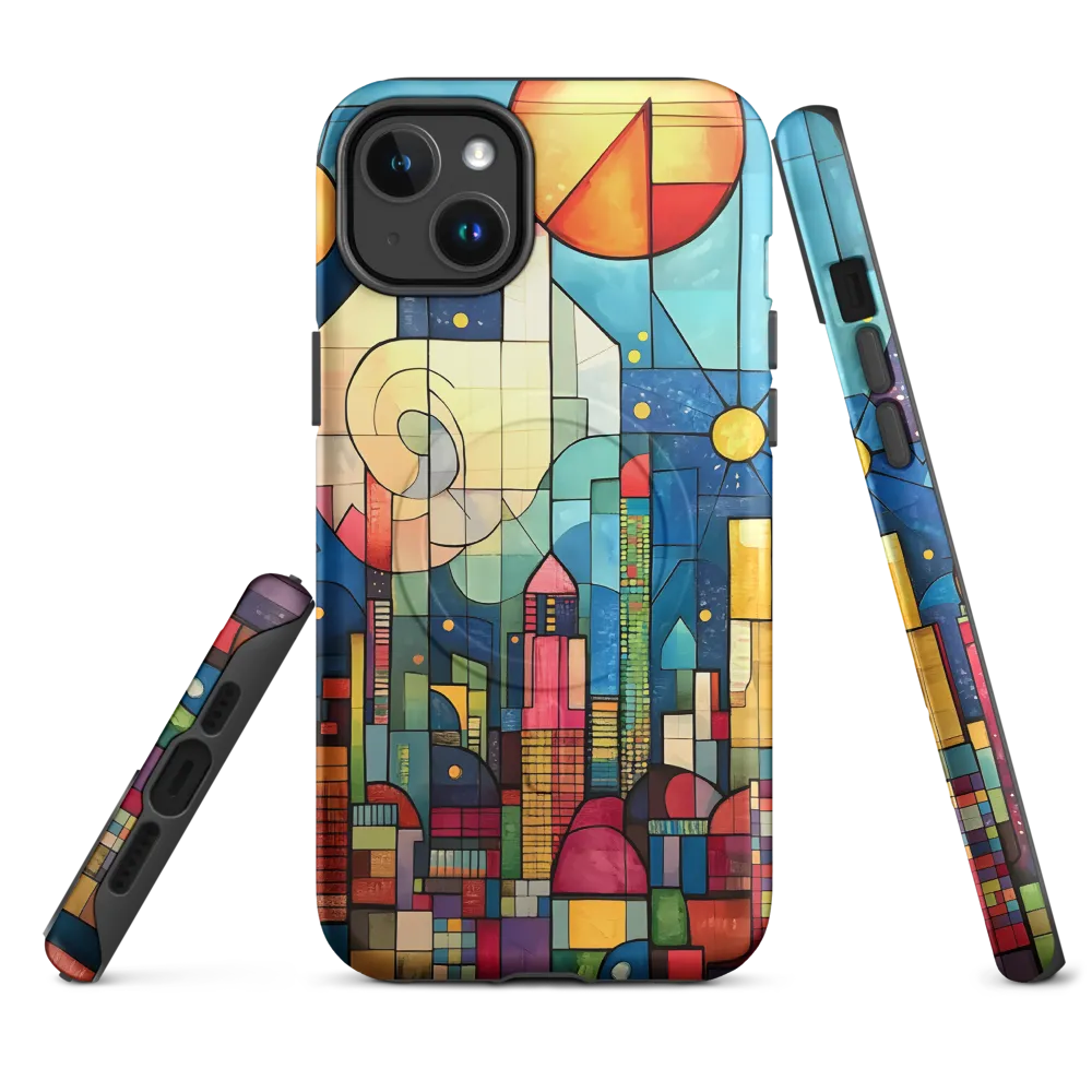 Geometric Harmony: A Vibrant Cityscape