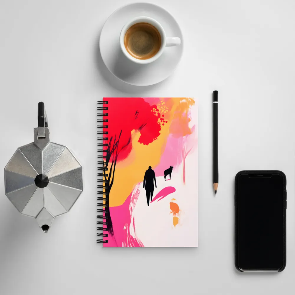 Journey Through Color: An Abstract Landscape | Spiral Notebook