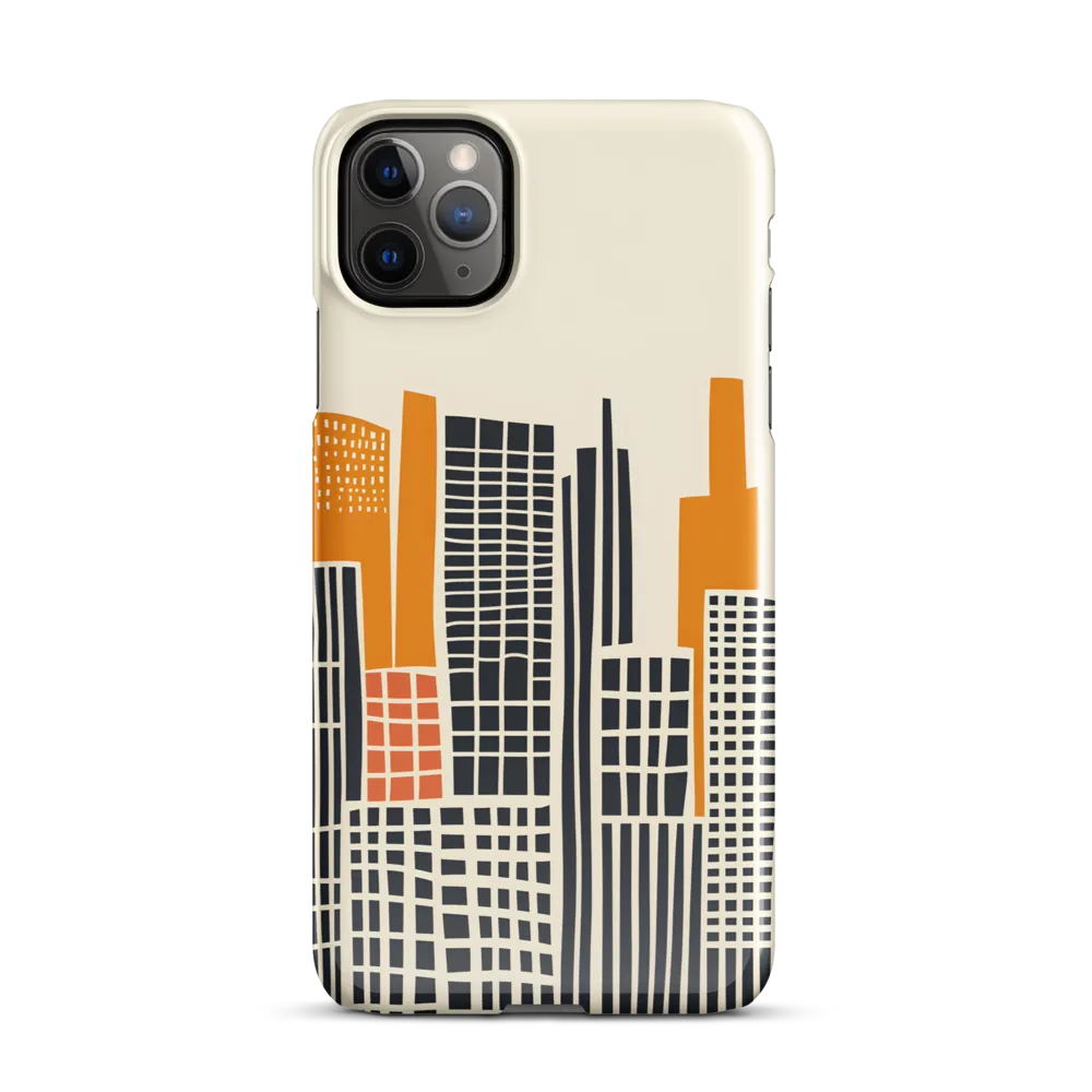 Urban Rhythms: A Graphic Cityscape | Phone Case |  11 Pro Max | Snap Case | Glossy