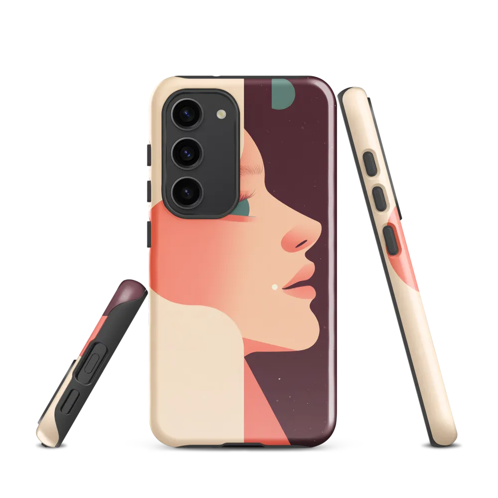 Profile in Peach and Burgundy