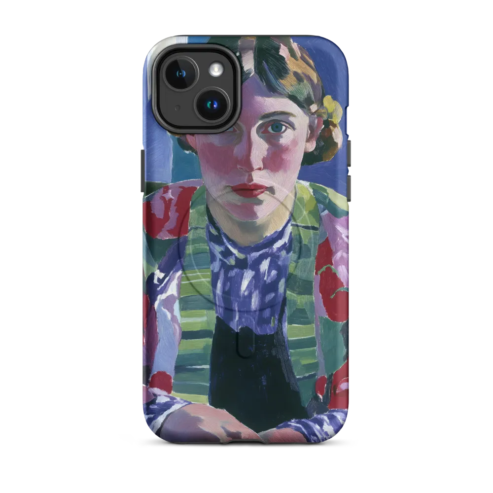 Vibrant Gaze: A Modernist Portrait
