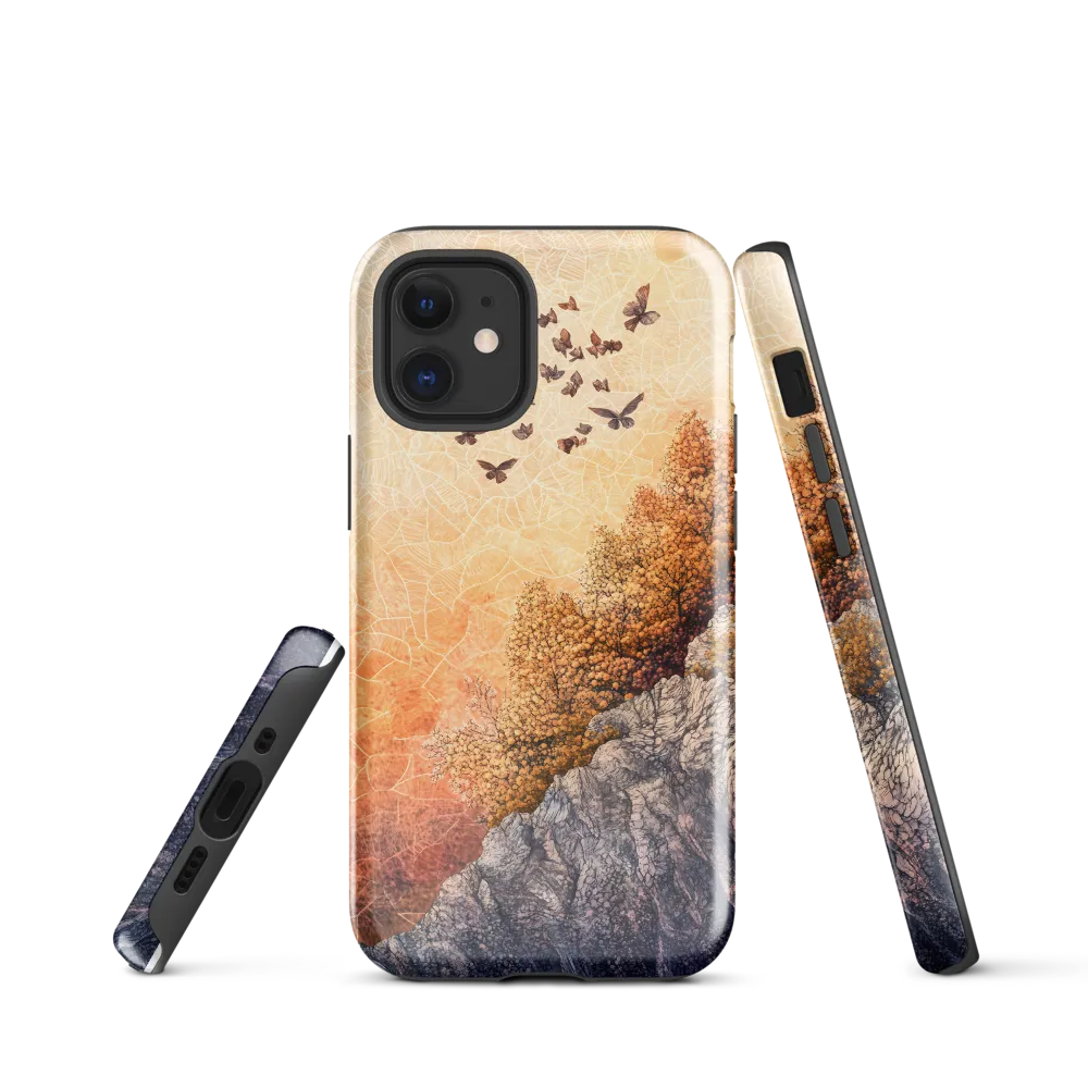 Fluttering Dreams of Serenity | Phone Case |  12 mini | Tough Case | Glossy