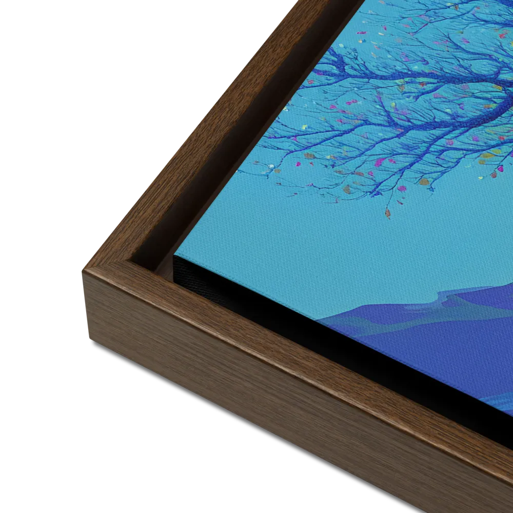 Ethereal Harmony | Canvas with Brown Frame | 16″×16″