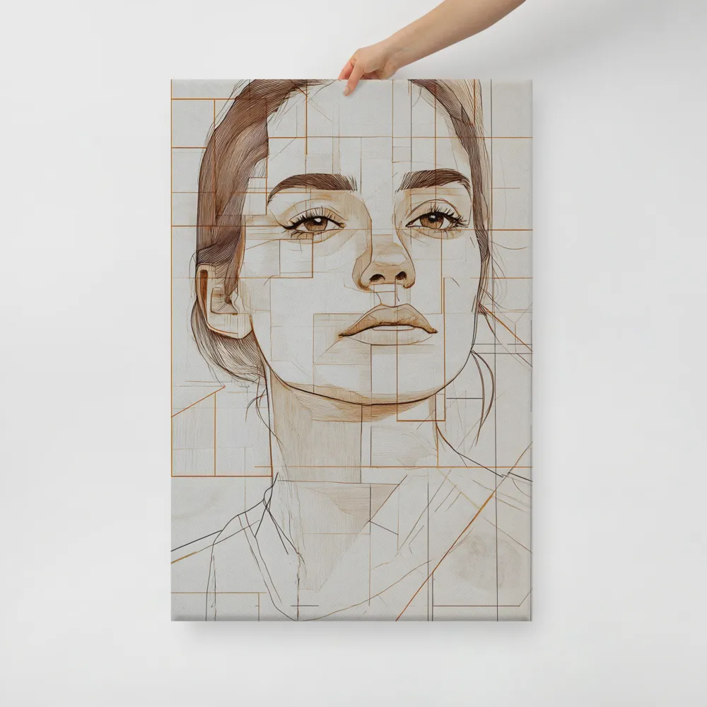 Geometric Serenity: A Minimalist Portrait