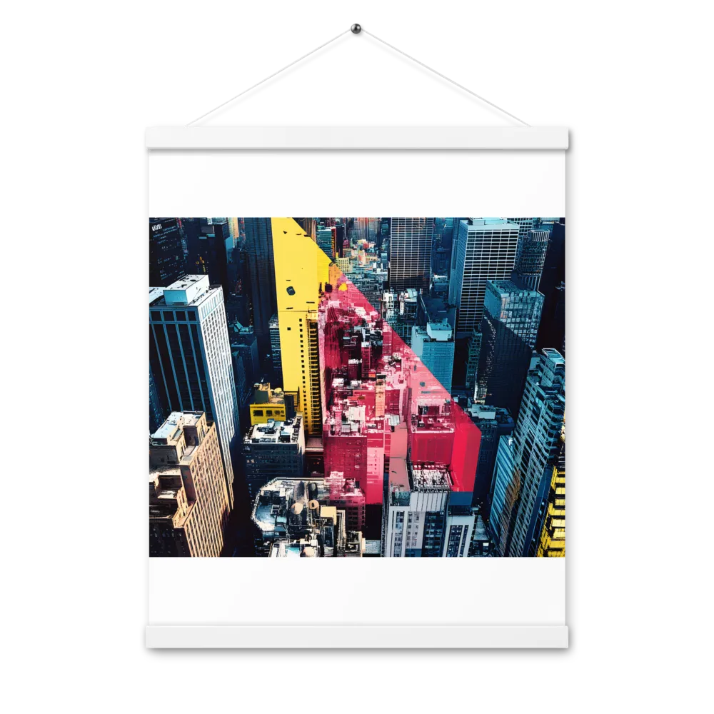 Dynamic Urban Symphony | Poster With White Wood Hanger | 16″×20″