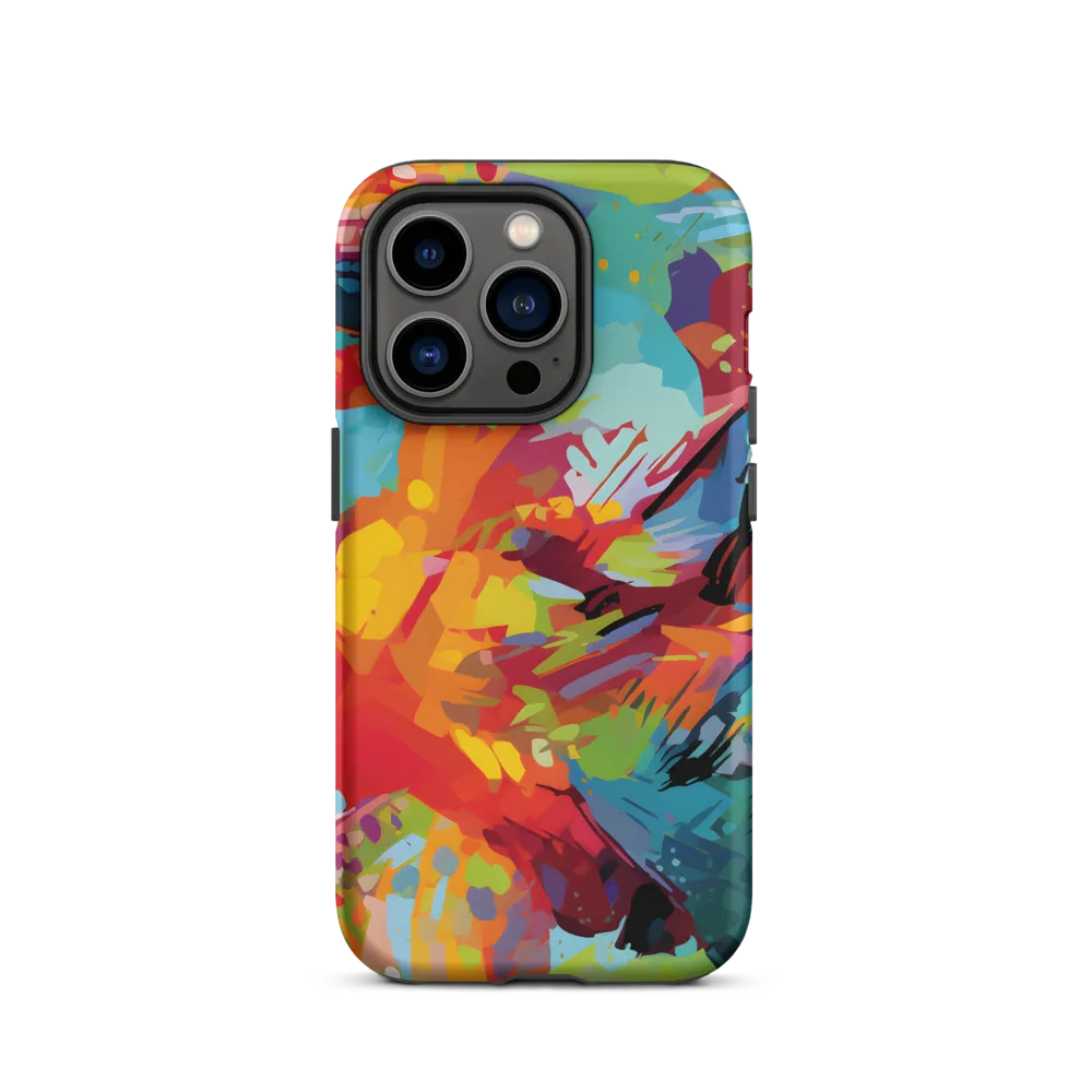 Colorful Lizard: An Abstract Adventure | Phone Case |  14 Pro | Tough Case | Matte