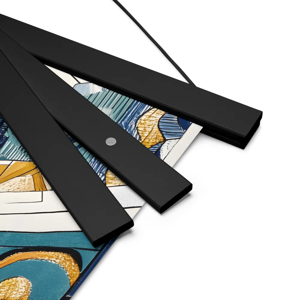 Symphony of Geometric Harmony | Poster With Black Wood Hanger | 14″×14″