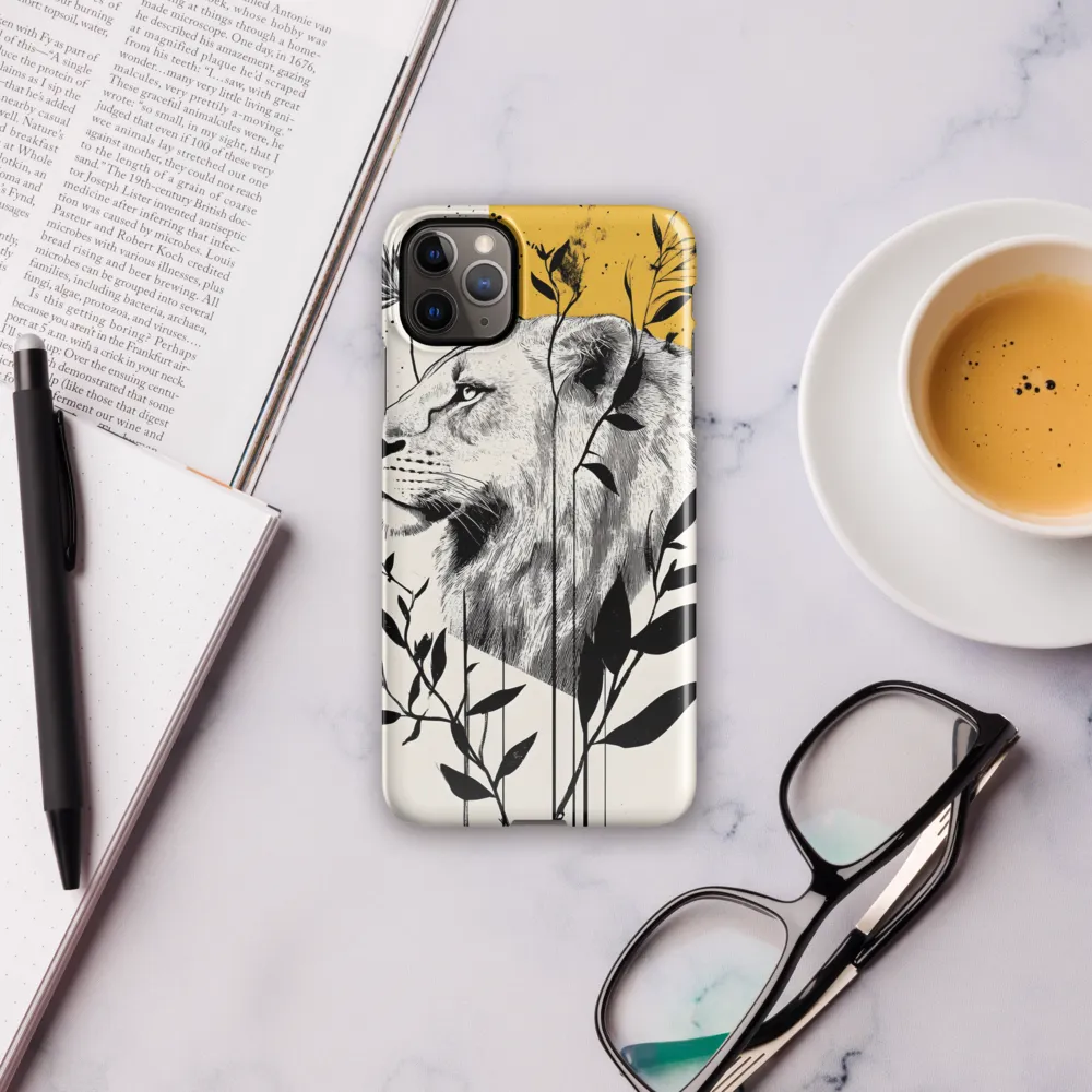 Regal Serenity: The Lion and Flora | Phone Case |  11 Pro Max | Snap Case | Glossy