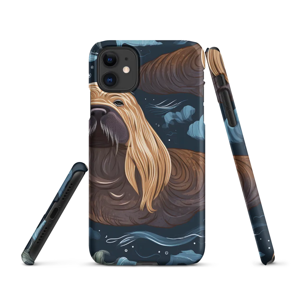 Whimsical Walruses in Deep Blue