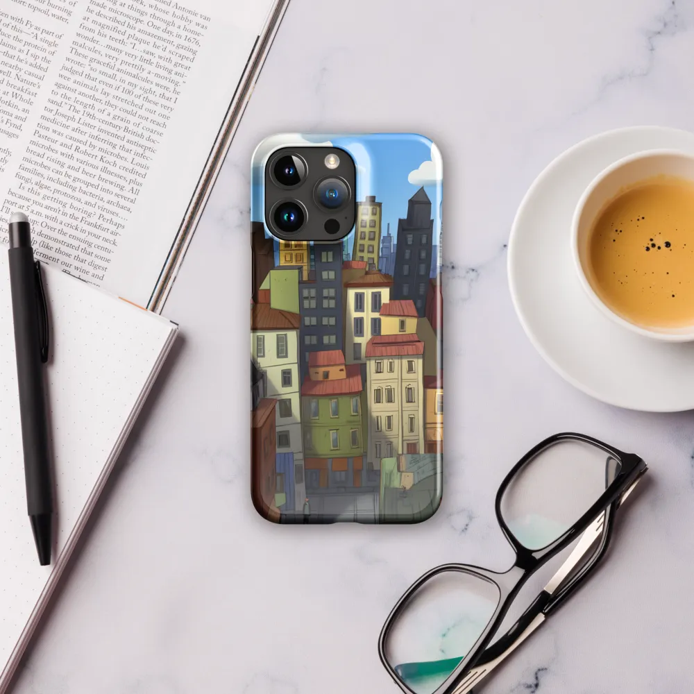 Urban Symphony: A Colorful Cityscape | Phone Case |  15 Pro Max | Snap Case | Glossy