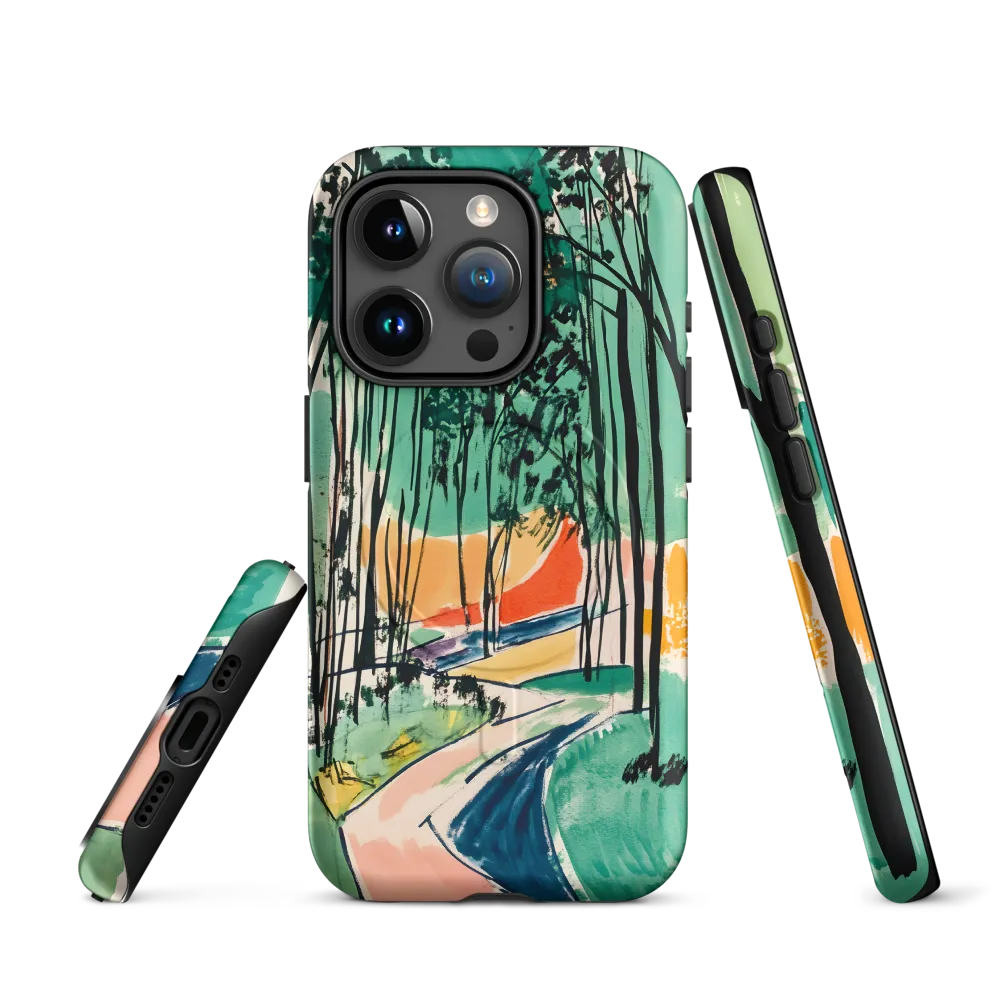 Winding Path Through the Forest | Phone Case |  15 Pro | MagSafe® Tough Case | Matte