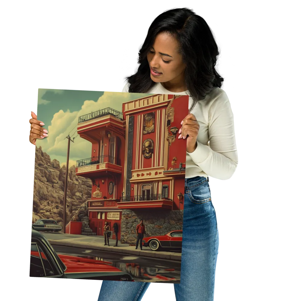 Retro Urban Dreamscape | Metal Print | 16″×20″