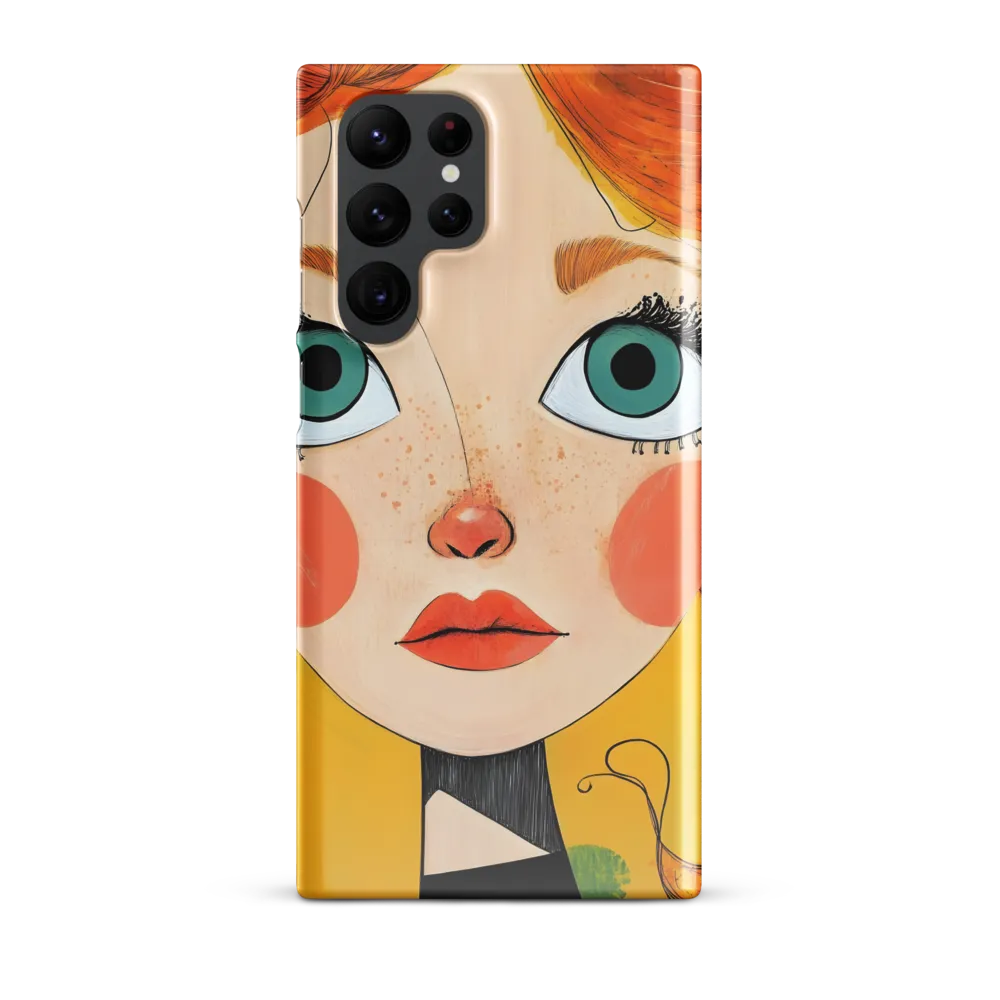 Whimsical Portrait of a Girl | Phone Case |  S22 Ultra | Snap Case | Glossy