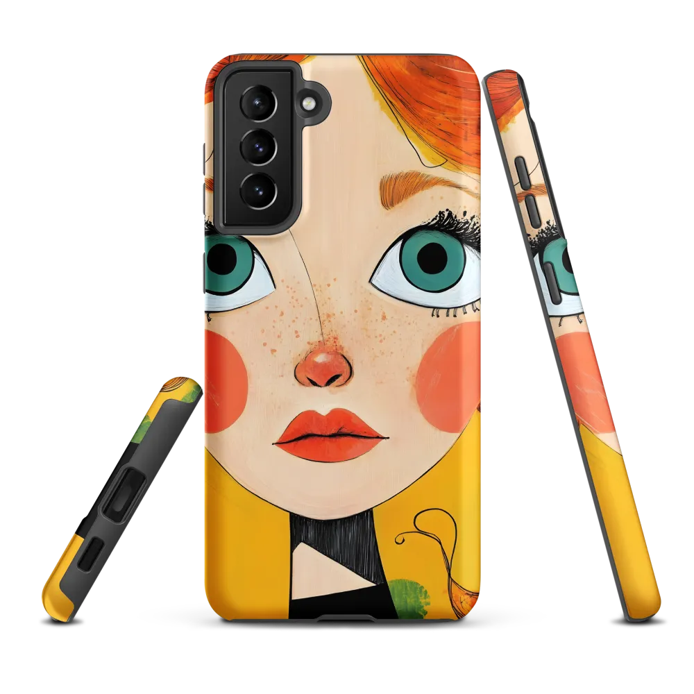 Whimsical Portrait of a Girl | Phone Case |  S21 Plus | Tough Case | Matte
